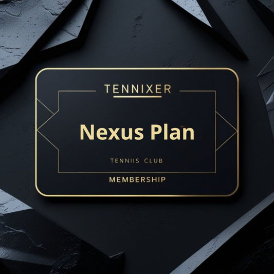 Tennixer  Plan membership card on a dark textured background