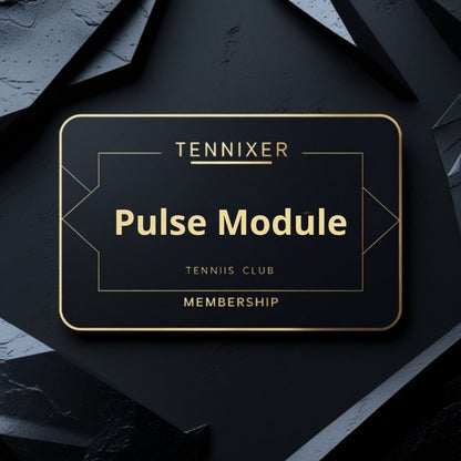 Tennixer Pulse Module membership card on a dark textured background