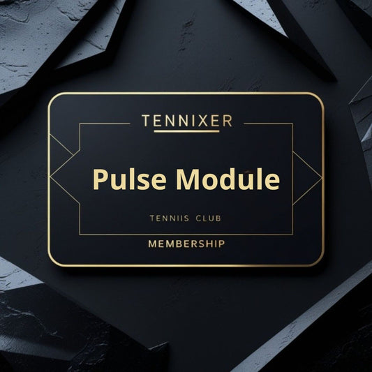 Tennixer Pulse Module membership card on a dark textured background
